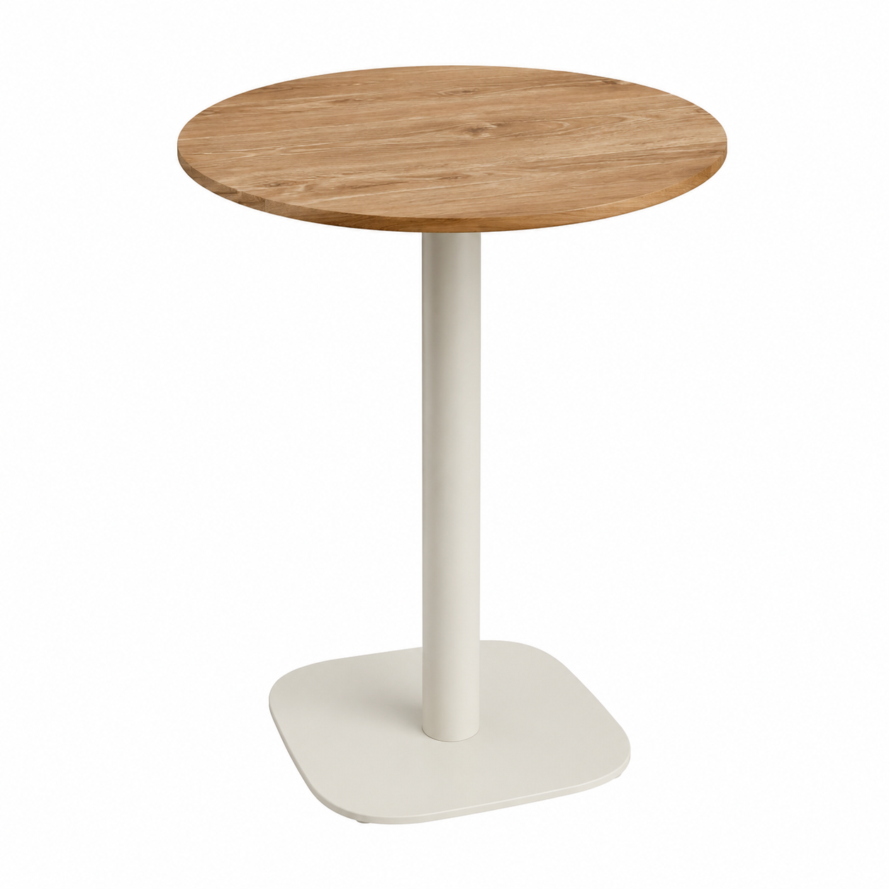 Table ronde 70cm pieds blancs