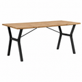 Grande table de salle à manger en bois marron