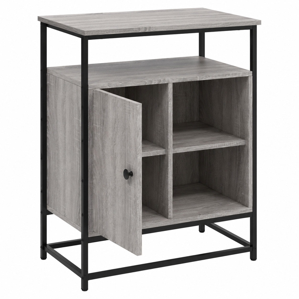 Buffet moderne gris en bois 69x35x80 cm