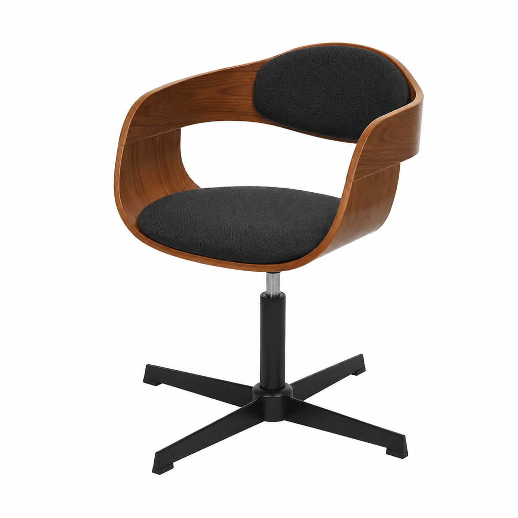 Ensemble de 6 chaises de salle à manger en tissu noir
