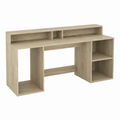 Bureau moderne avec éclairage LED intégré en bois chêne