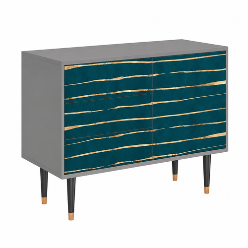 Buffet en Bois Moderne de Couleur Grise