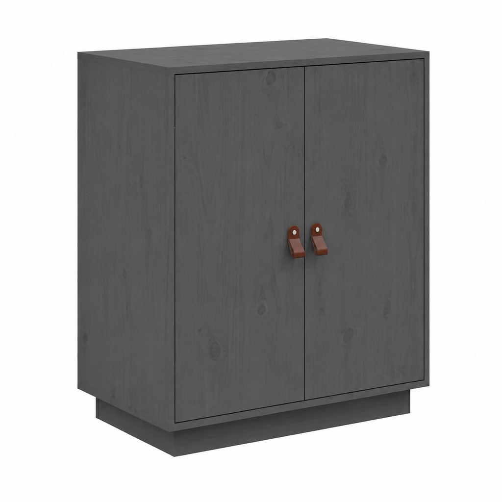 Armoire Commode en Bois Gris antracita 65.5 x 40 x 75 cm