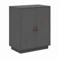 Armoire Commode en Bois Gris antracita 65.5 x 40 x 75 cm