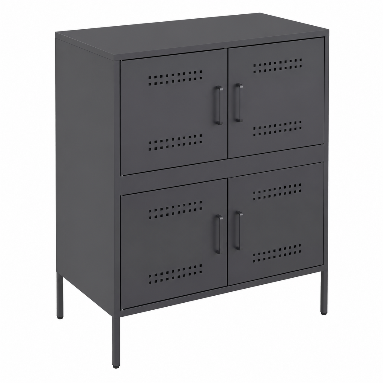 Meuble de rangement anthracite en acier 68x39x79 cm