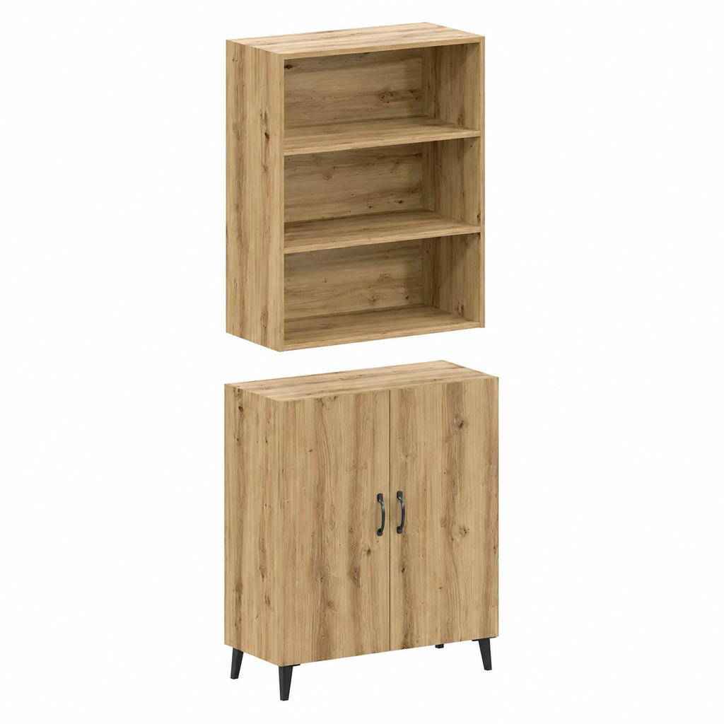 Buffet en bois avec armoire murale