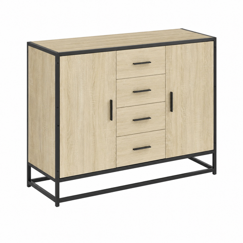 Buffet en bois clair 92x35x76 cm