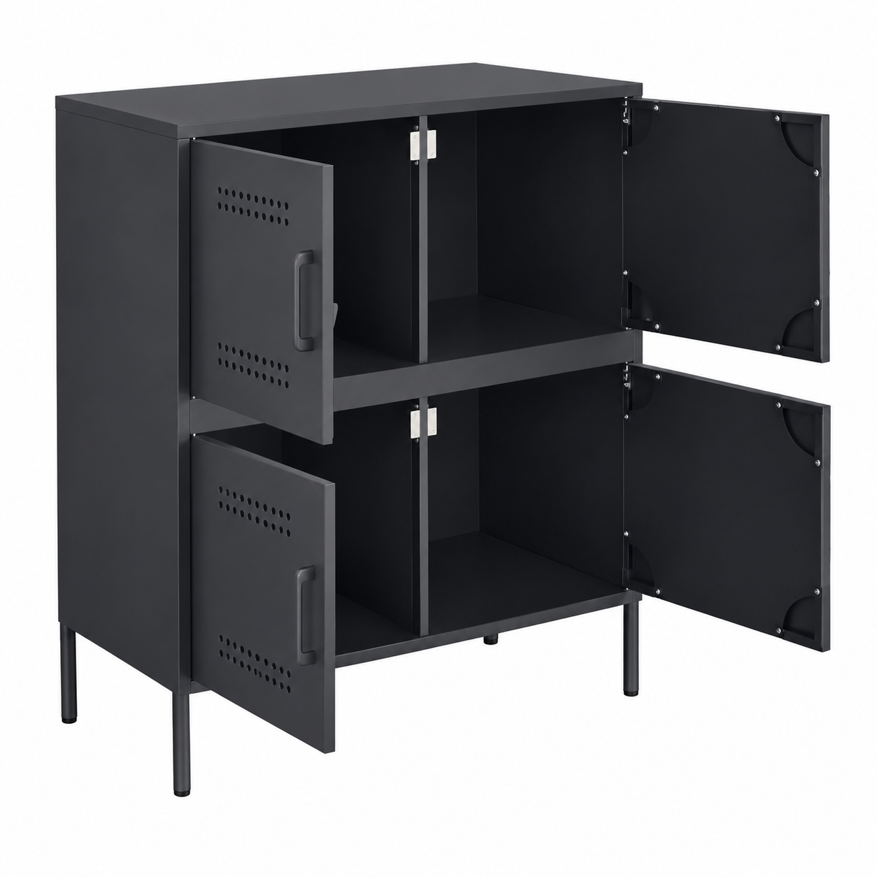 Meuble de rangement anthracite en acier 68x39x79 cm