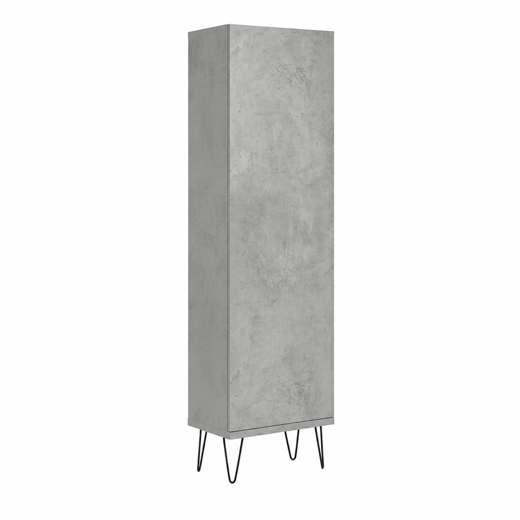 Buffet moderne gris béton en bois d'ingénierie 90 cm