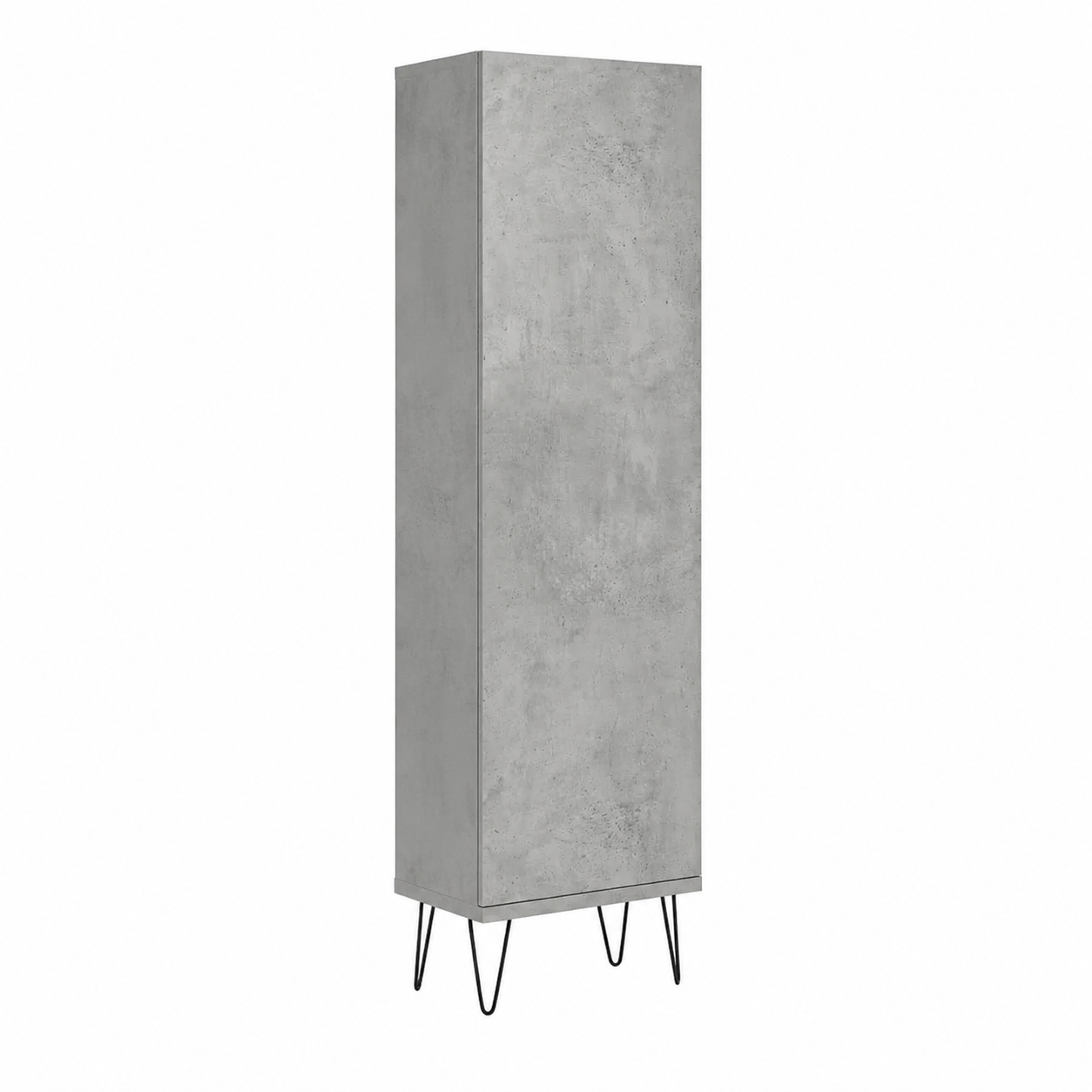 Buffet moderne gris béton en bois d'ingénierie 90 cm