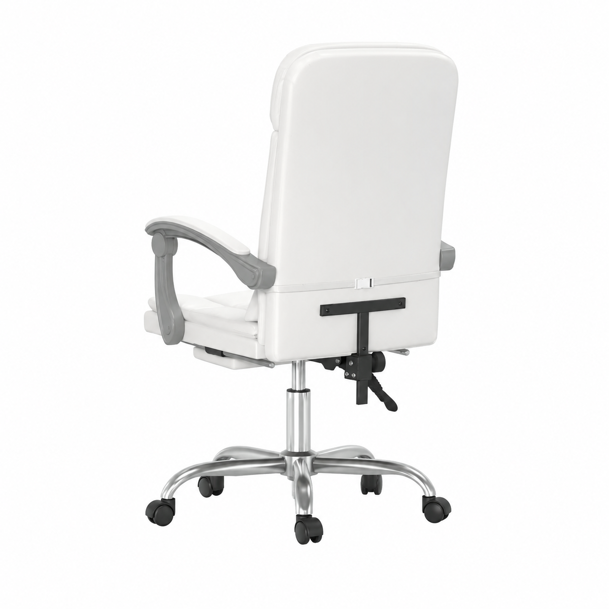 Fauteuil de massage ergonomique inclinable en simili cuir blanc
